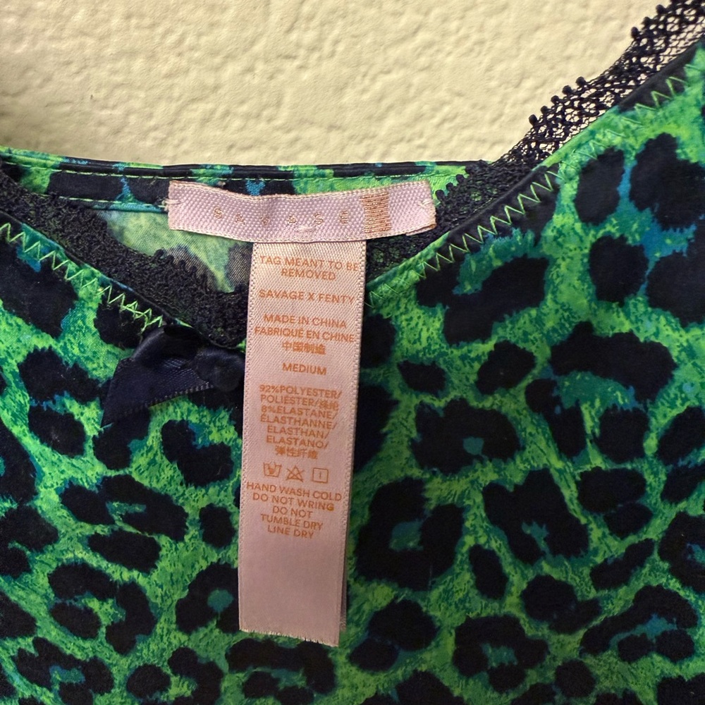 Savage X Fenty Vibrant Leopard Print Slip Dress - Picture 3 of 6